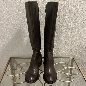Donald J Pliner Brown Leather Knee High Boots Size 7